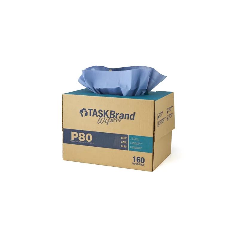 TaskBrand® Cleaning Wipe Hydrospun Blue Interfold Dry Durable 160/Case