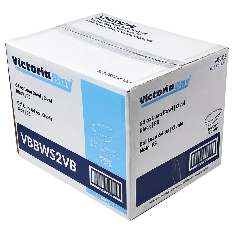 Victoria Bay Luau Bowl 32 OZ PS Black Oval 50/Case