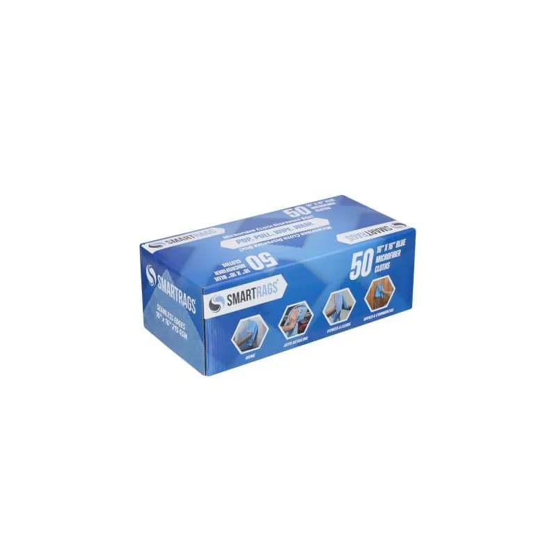 HOSPECO® Cleaning Cloth 16X16 IN Extra Large (XL) Microfiber Blue Square Pop-Up Box 400/Case