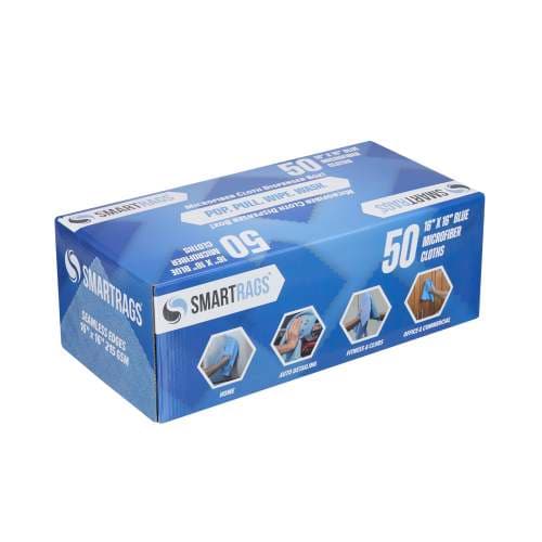 HOSPECO® Cleaning Cloth 16X16 IN Extra Large (XL) Microfiber Blue Square Pop-Up Box 400/Case