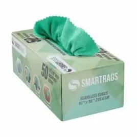 Smartrags Cleaning Cloth 16X16 IN Microfiber Green Square Pop-Up Box 400/Case