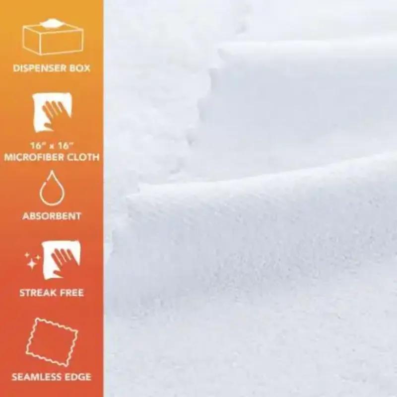 HOSPECO® SmartRagsXL Cleaning Cloth 16X16 IN Microfiber White Square Pop-Up Box 400/Case