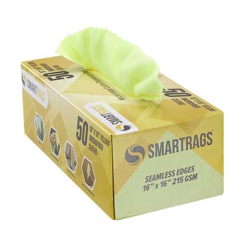 HOSPECO® SmartRagsXL Cleaning Cloth 16X16 IN Microfiber Yellow Square Pop-Up Box 400/Case
