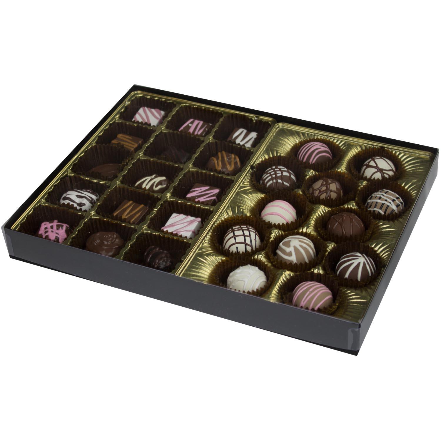 VIEWit Candy Box With Vinyl Lid 10.5X8.125X1.125 IN Black Onyx 50/Case