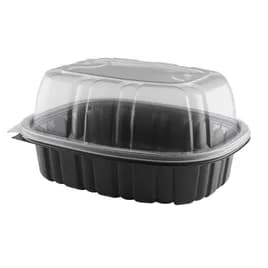 Nature's Best Roaster Base & Lid Combo With Dome Lid XL PP Black 150/Case