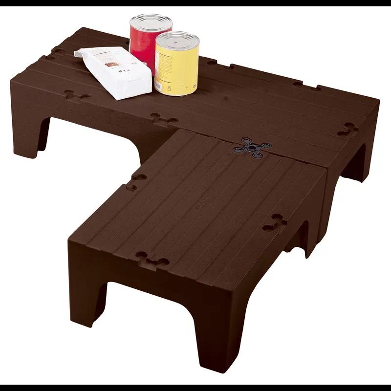 Dunnage Rack 60 IN Dark Brown With Solid Shelves 1/Each