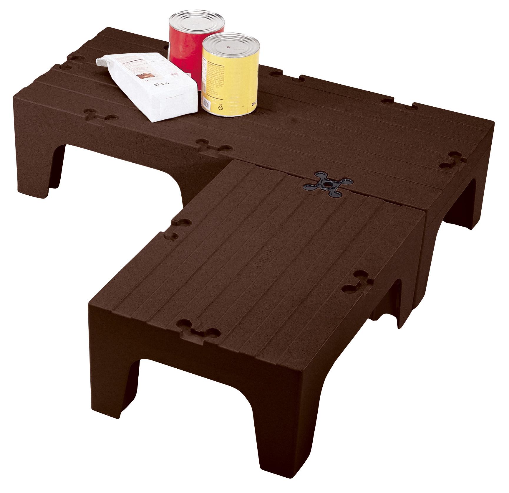 Dunnage Rack 60 IN Dark Brown With Solid Shelves 1/Each