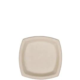 Dart® Plate 6.7X6.7X0.627 IN Fiber Blend Natural Square Microwave Safe 125 Count/Pack 8 Packs/Case 1000 Count/Case