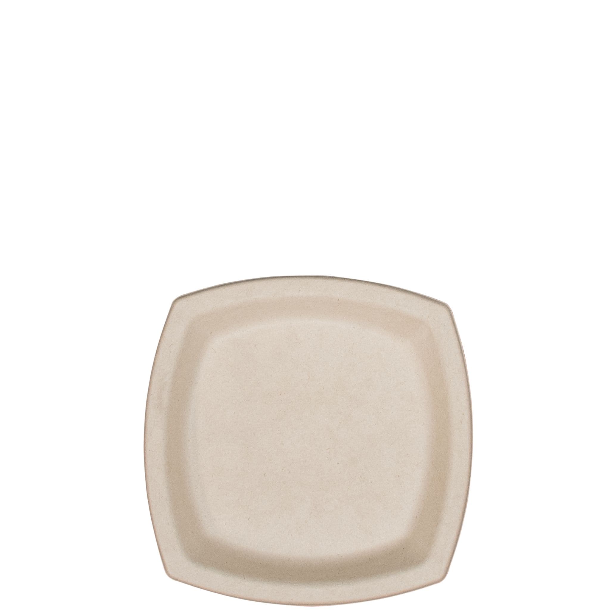 Dart® Plate 6.7X6.7X0.627 IN Fiber Blend Natural Square Microwave Safe 125 Count/Pack 8 Packs/Case 1000 Count/Case