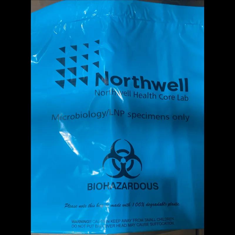 Poly Bag 16X3X18 IN Teal LDPE 1.9MIL With Drawtape Closure 500/Case