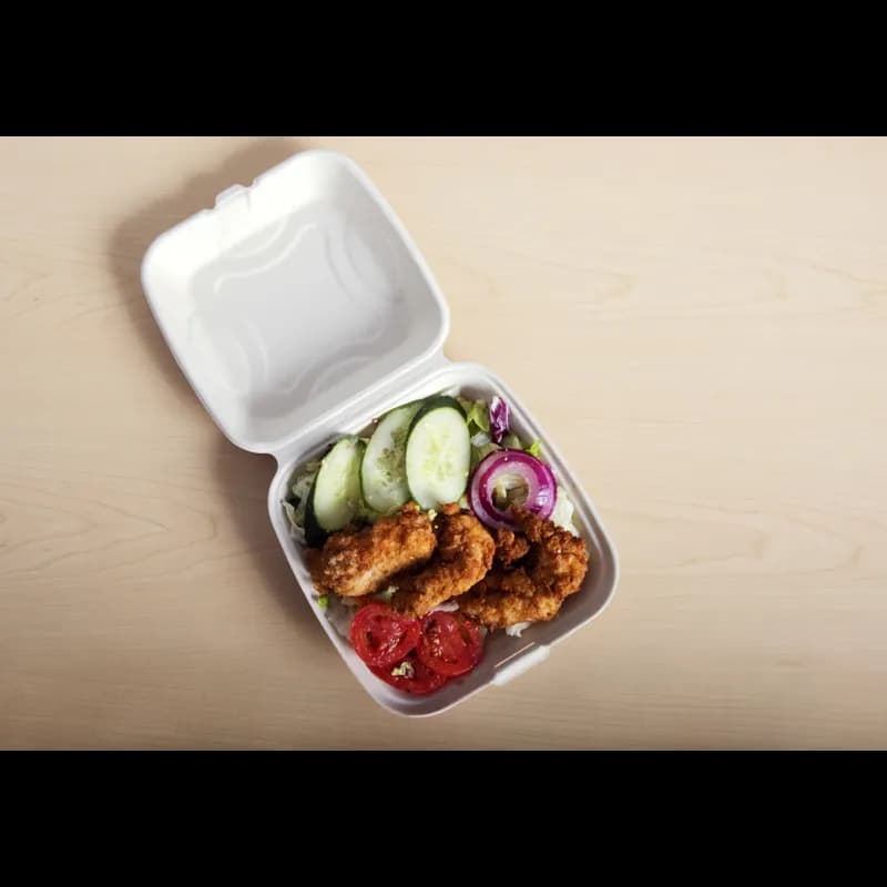 PrimeWare® Take-Out Container Hinged 8X8X2.5 IN 200/Case