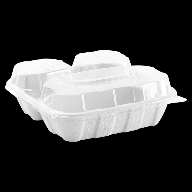 Lid Dome PET Clear Heavyweight For Grab & Go 3-Compartement Tray Stackable 200/Case