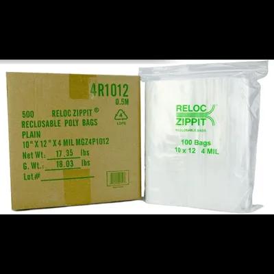 Zippit Bag 10X12 IN 4MIL Reclosable 500/Case
