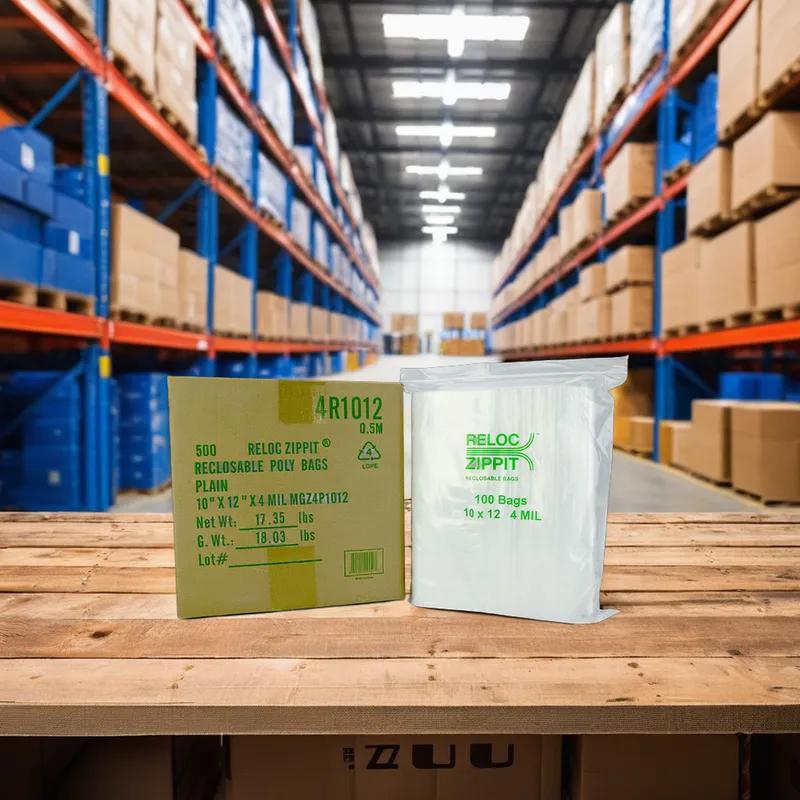 Zippit Bag 10X12 IN 4MIL Reclosable 500/Case