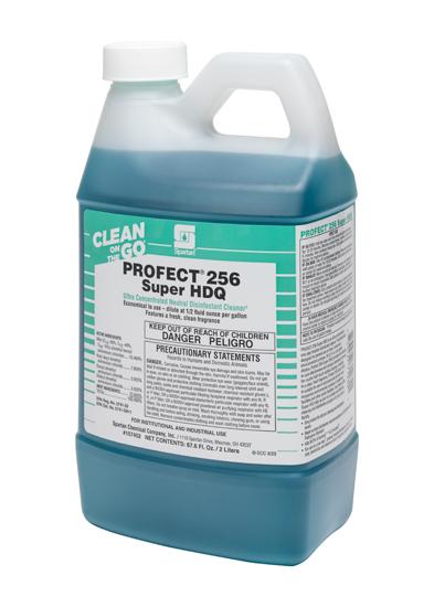 Profect® 256 Super HDQ Clean Fresh Disinfectant Cleaner 2 L Neutral Liquid One Step 4/Case