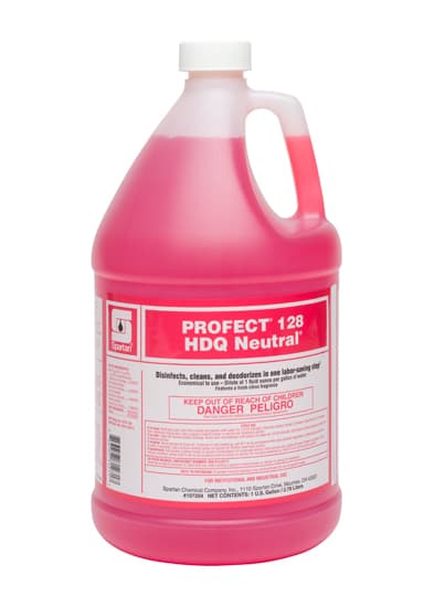 Profect® 128 HDQ Neutral® Refreshing Citrus Disinfectant Cleaner Deodorizer 1 GAL Hospital Grade Neutral One Step 4/Case