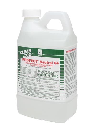 Profect® Neutral 64 Fragrance Free Disinfectant Cleaner 2 L Hospital Grade Neutral Dye Free 4/Case