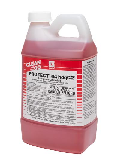 Profect® 64 hdqC2® Refreshing Herbal Disinfectant Cleaner 2 L Hospital Grade Neutral Liquid 4/Case