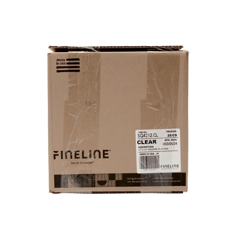 Serving Tray 12X12 IN PS Clear Square 25/Case