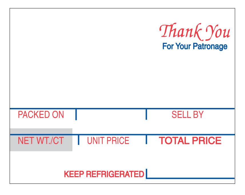 Hobart SP80/SP-1500 LST1650ATS Label 16/Case