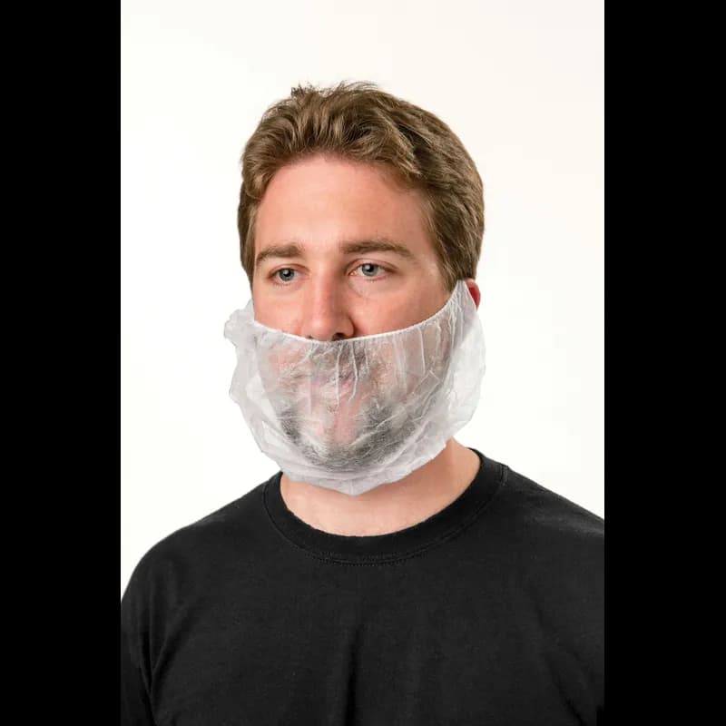 Beard Cover White PP 100 Count/Pack