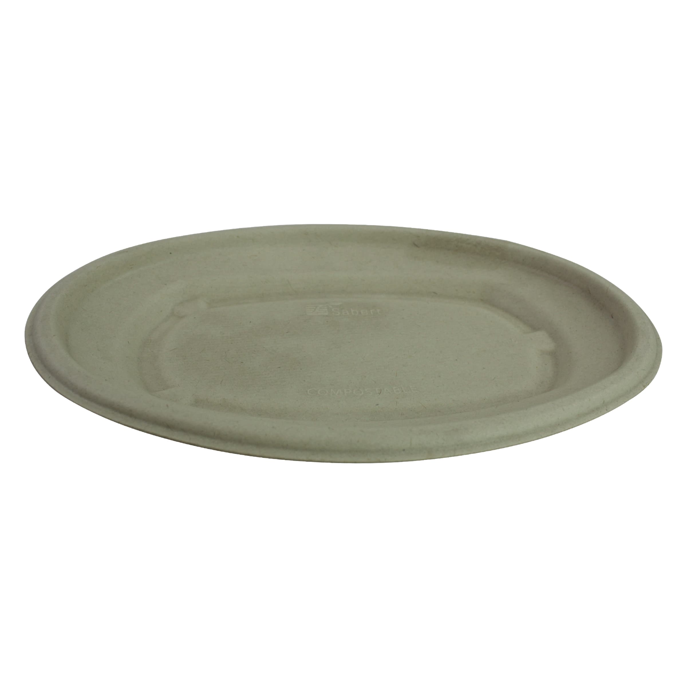 Plate 6X9 IN Pulp Fiber Kraft Oval 300/Case