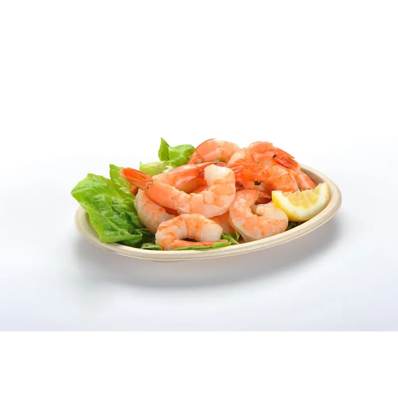 Plate 6X9 IN Pulp Fiber Kraft Oval 300/Case