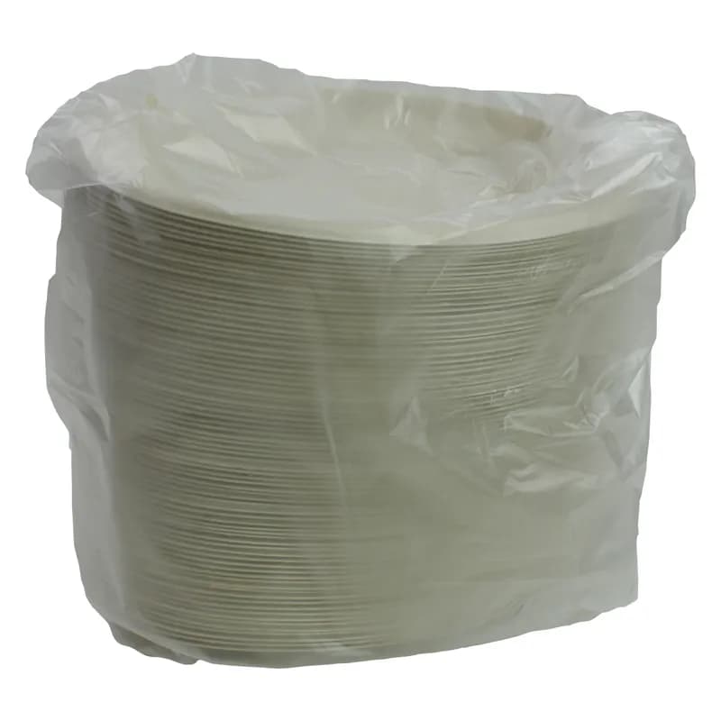 Plate 6X9 IN Pulp Fiber Kraft Oval 300/Case