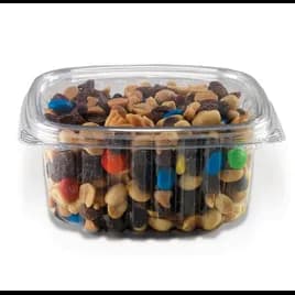 Crystal Seal® Deli Container Hinged With Flat Lid 16 OZ PET Clear Square 200/Case