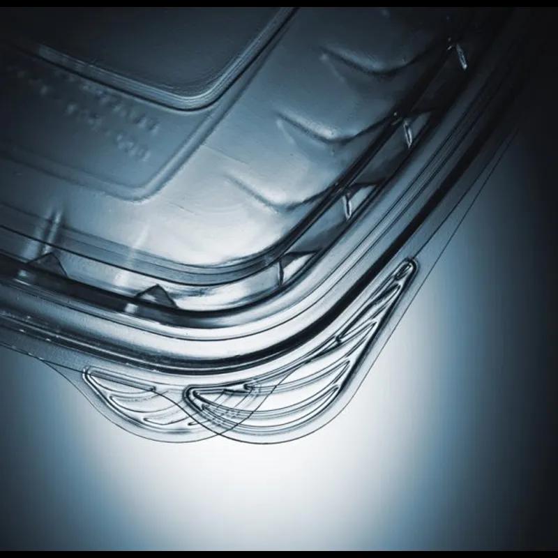 Crystal Seal® Deli Container Hinged With Flat Lid 16 OZ PET Clear Square 200/Case