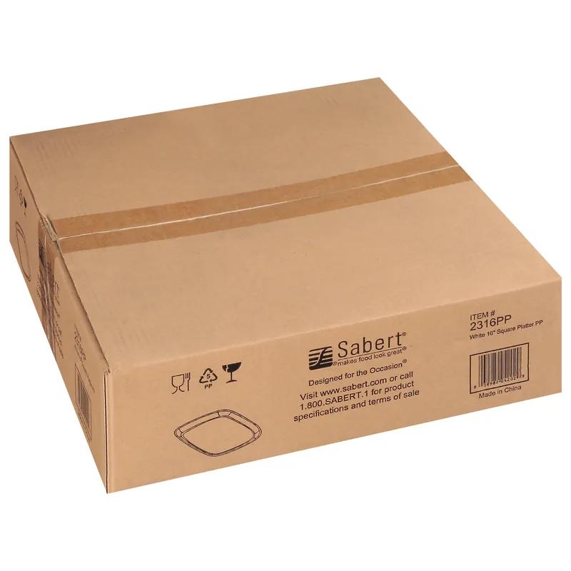 Mozaïk® Serving Tray Base 16X16X0.75 IN PP White Square 25/Case