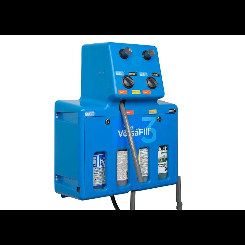 Clean on the Go® VersaFill® Chemical Management System 4 Product Plastic Blue Wall Mount, Locking 1/Each