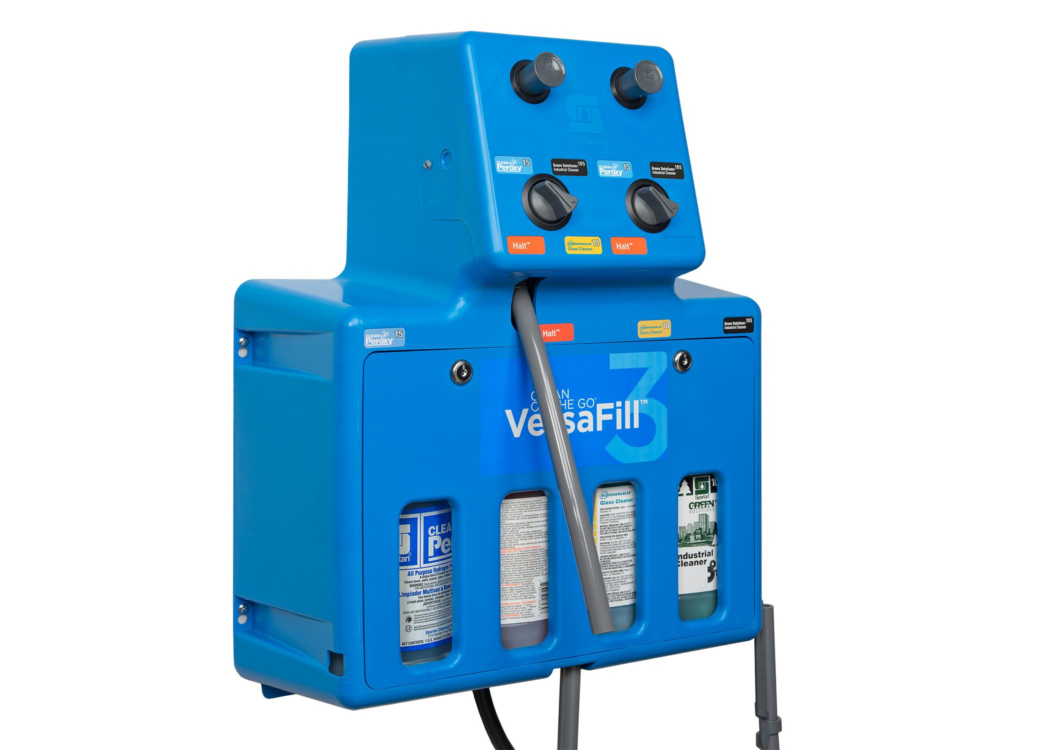 Clean on the Go® VersaFill® Chemical Management System 4 Product Plastic Blue Wall Mount, Locking 1/Each