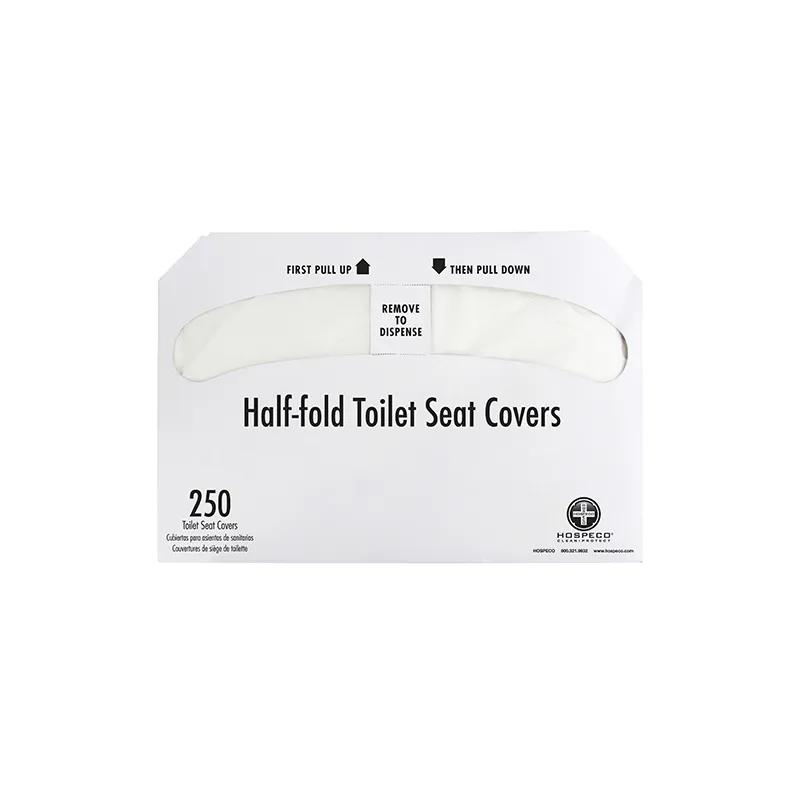 HOSPECO® Toilet Seat Cover White 1/2 Fold 250 Count/Pack 20 Packs/Case
