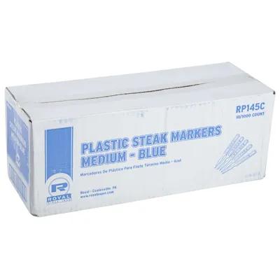 Medium Steak Marker 3 IN Plastic Blue 1000 Count/Pack 10 Packs/Case 10000 Count/Case