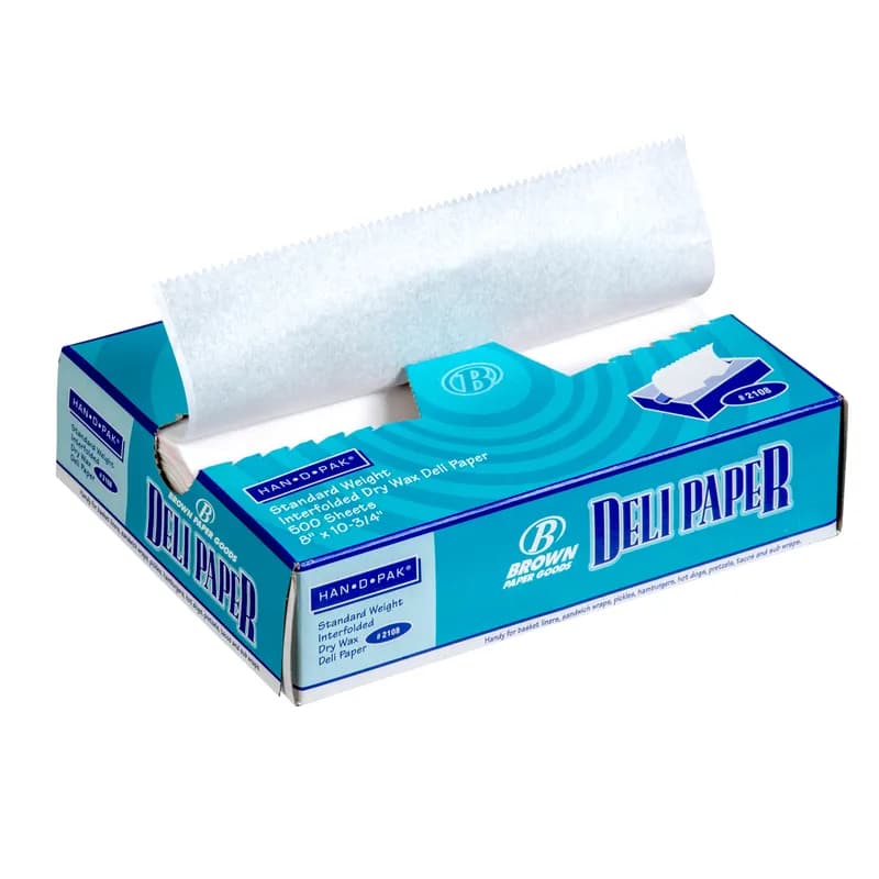 Deli Sheets 8X10.75 IN Paper White Plain Waxed 1/Box