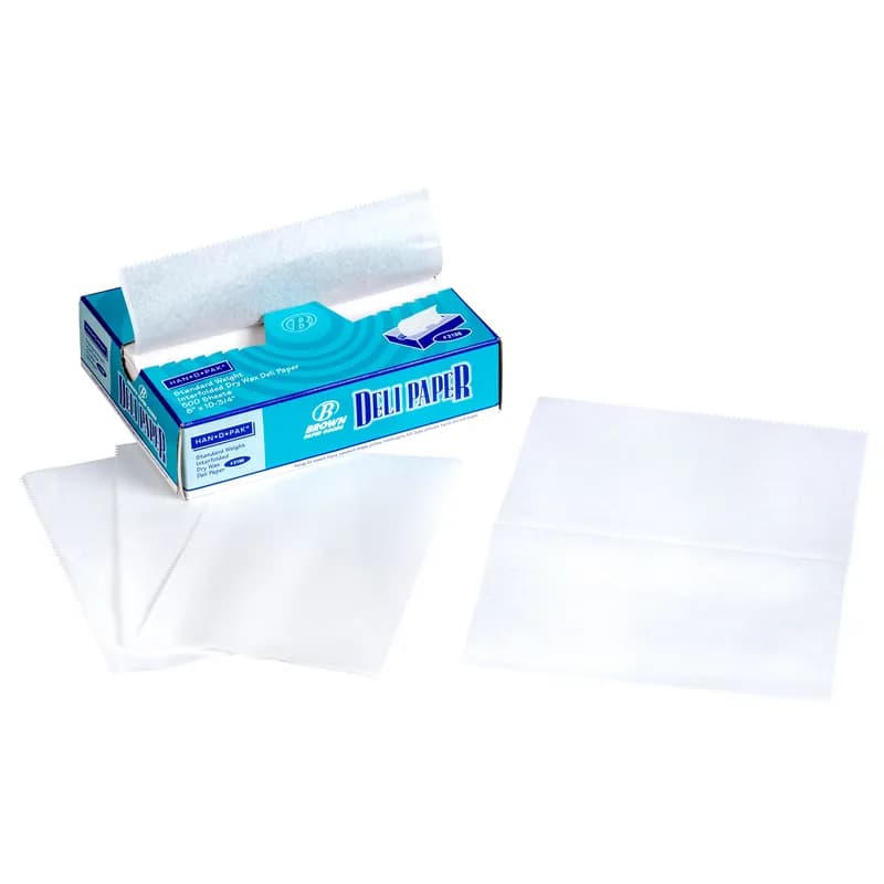 Deli Sheets 8X10.75 IN Paper White Plain Waxed 1/Box