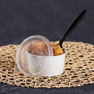Karat® Lid Flat 3.7 IN PP Clear Round For 8-10 OZ Container 1000/Case