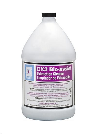 CX3 Bio-Assist® Floral Carpet Extraction Cleaner 1 GAL Heavy Duty Alkaline Concentrate Enzymatic 4/Case