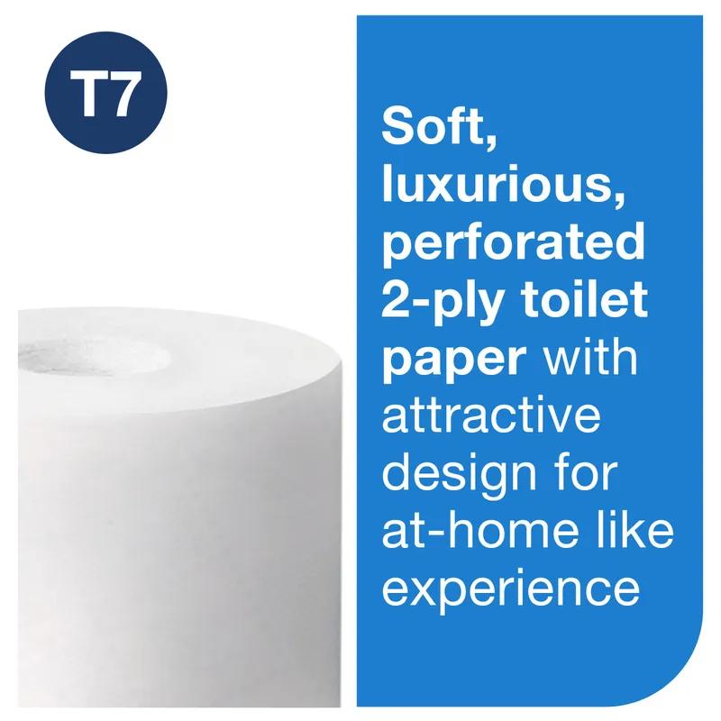 Tork Toilet Paper & Tissue Roll T7 4X3.66 IN 250 FT White Embossed Coreless Refill 750 Sheets/Roll 36 Rolls/Case