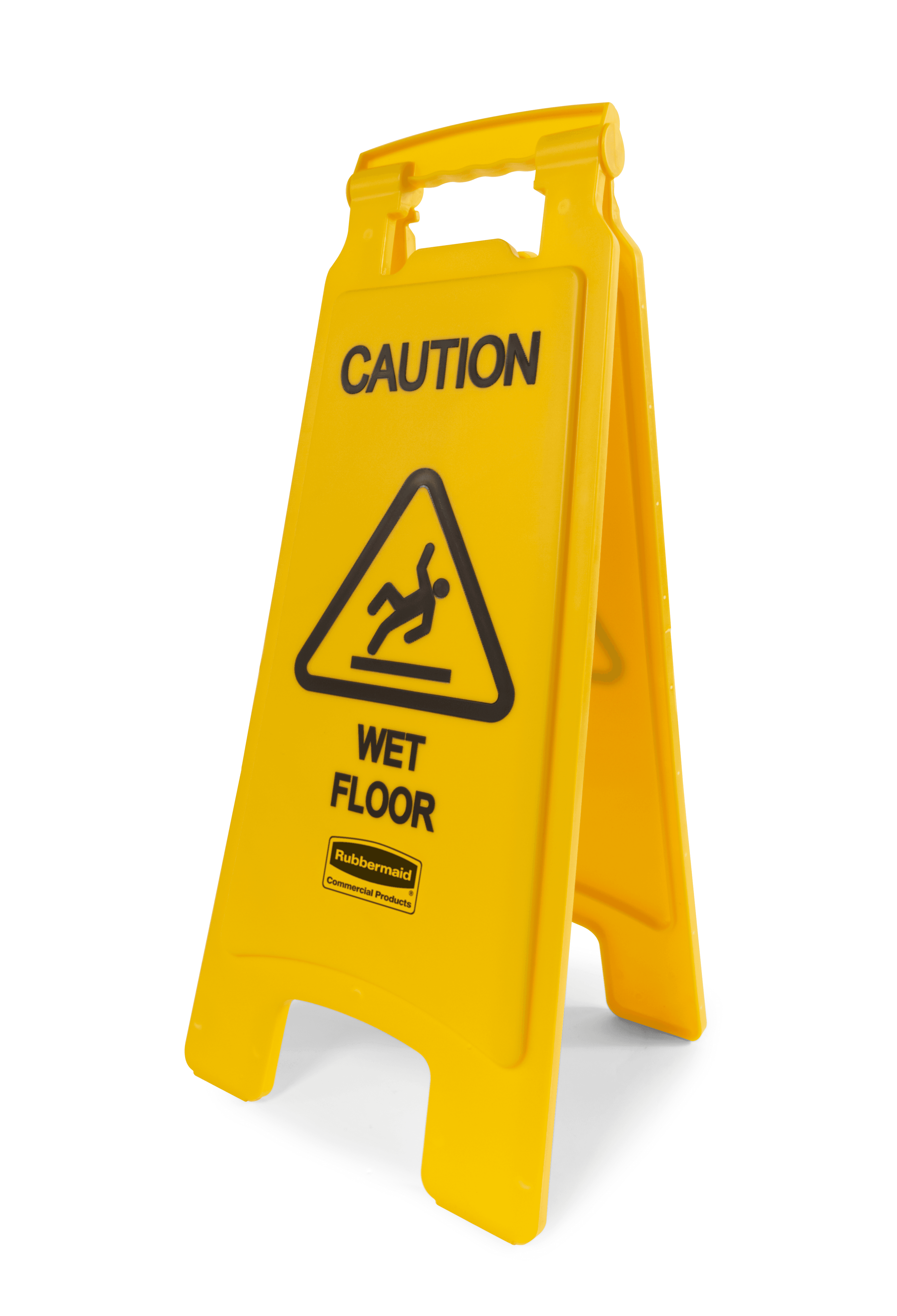 Wet Floor Sign 11X12X25 IN Yellow Black 1/Each
