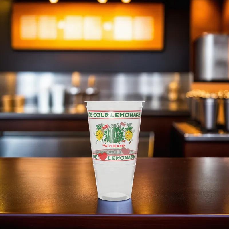 Cup & Lid Combo 32 OZ PET Clear We Squeeze to Please 540/Case