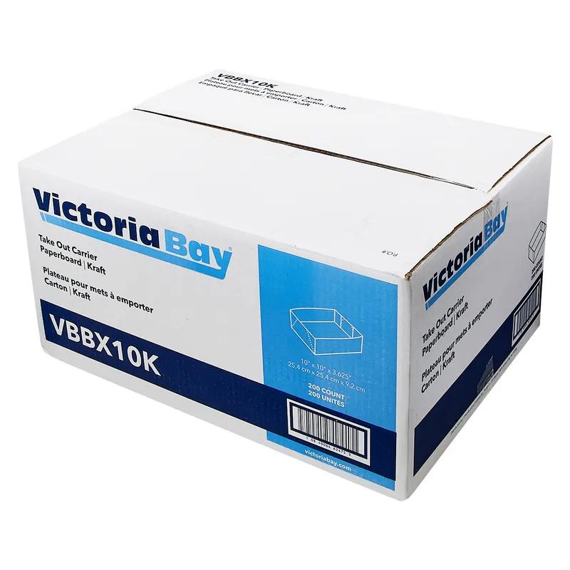 Victoria Bay Take-Out Box 10.5X10.5X3.625 IN Paperboard Kraft Square 200/Case
