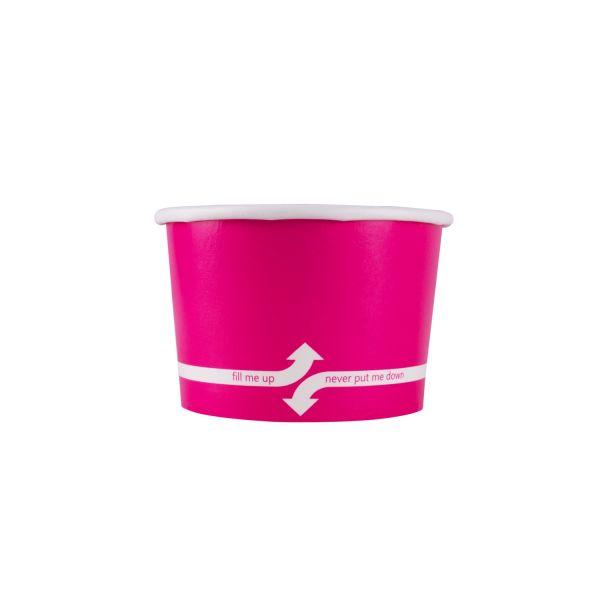 Karat® Food Container Base 4 OZ Double Wall Poly-Coated Paper Pink Round 1000/Case