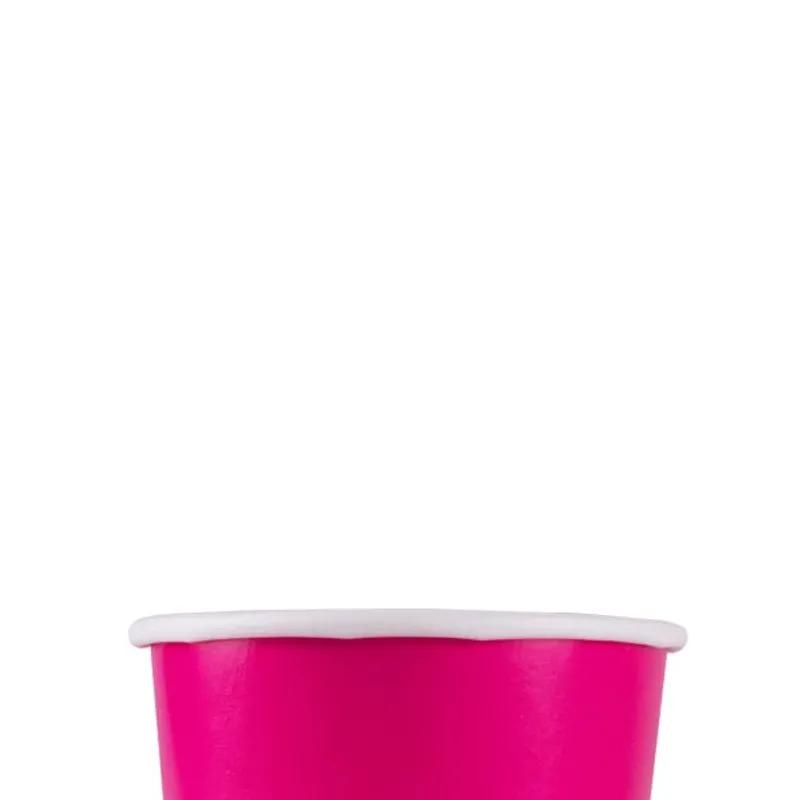 Karat® Food Container Base 4 OZ Double Wall Poly-Coated Paper Pink Round 1000/Case