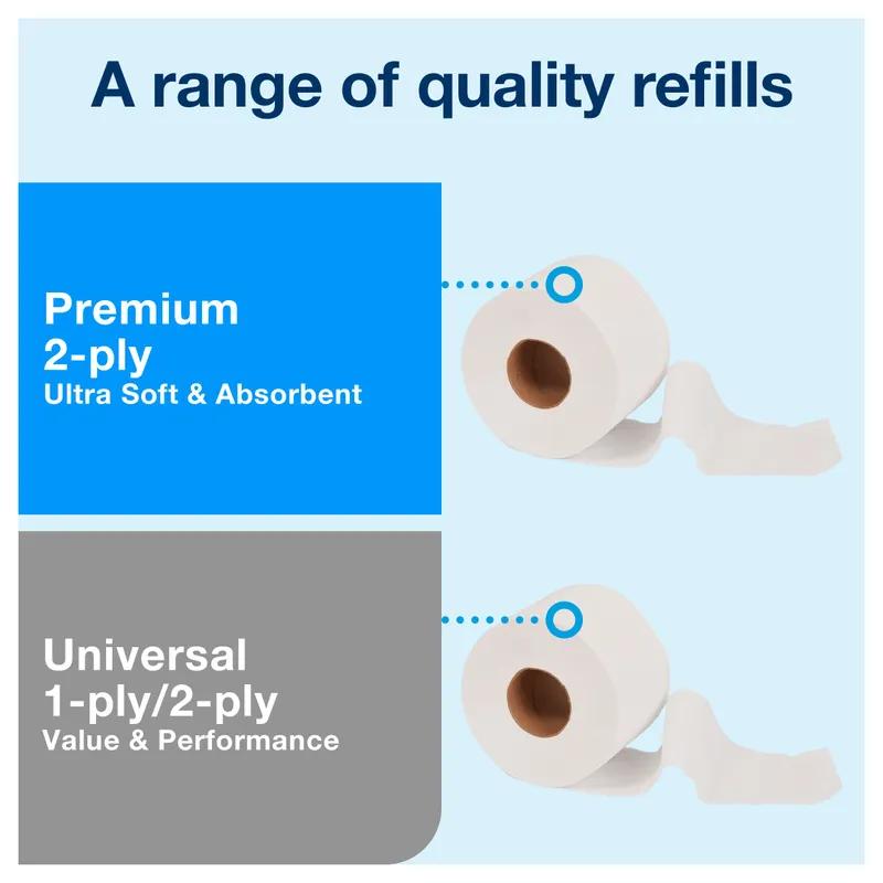 Tork T34 Toilet Paper Dispenser 6X15X13.17 IN Plastic Wall Mount Black 4-Roll High Capacity 1/Each