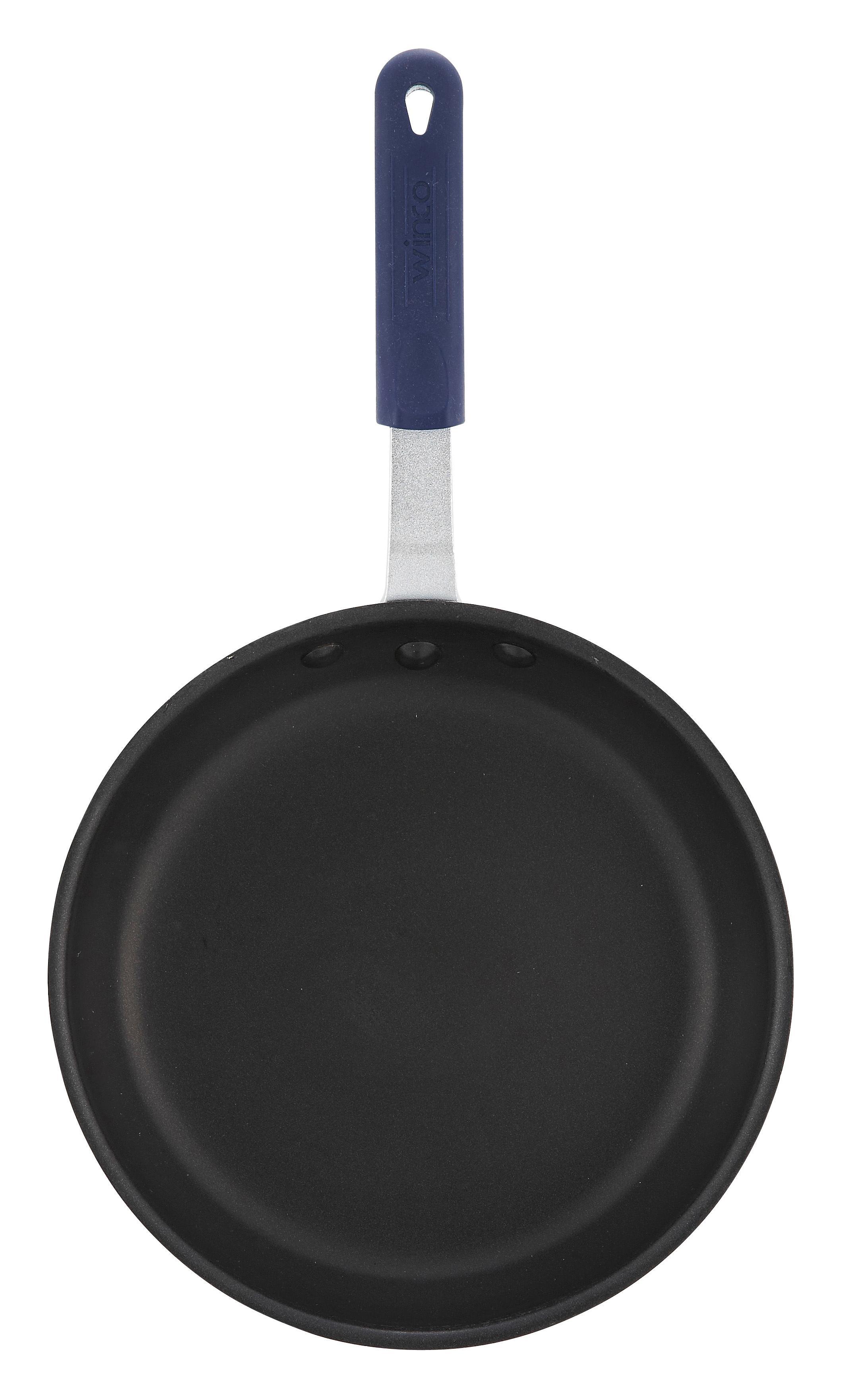 Fry Pan 8.62X1.875 IN Aluminum Red Light Weight Heat Resistant With Silicone Sleeve 1/Each