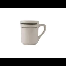 Green Bay Tiara Mug 8 OZ China Eggshell Green Banded Fully Vitrified 36/Case