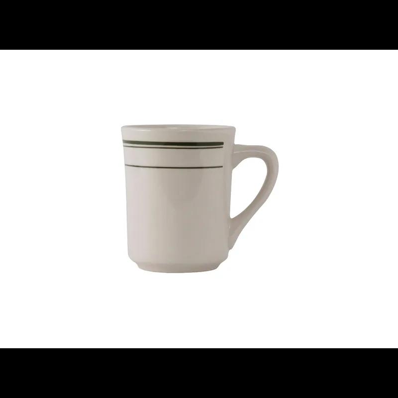 Green Bay Tiara Mug 8 OZ China Eggshell Green Banded Fully Vitrified 36/Case