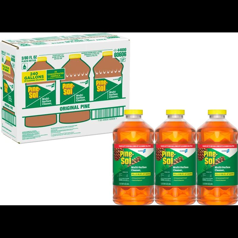Pine-Sol® Pine All Purpose Cleaner Deodorizer 80 OZ Multi Surface Antibacterial 3/Case